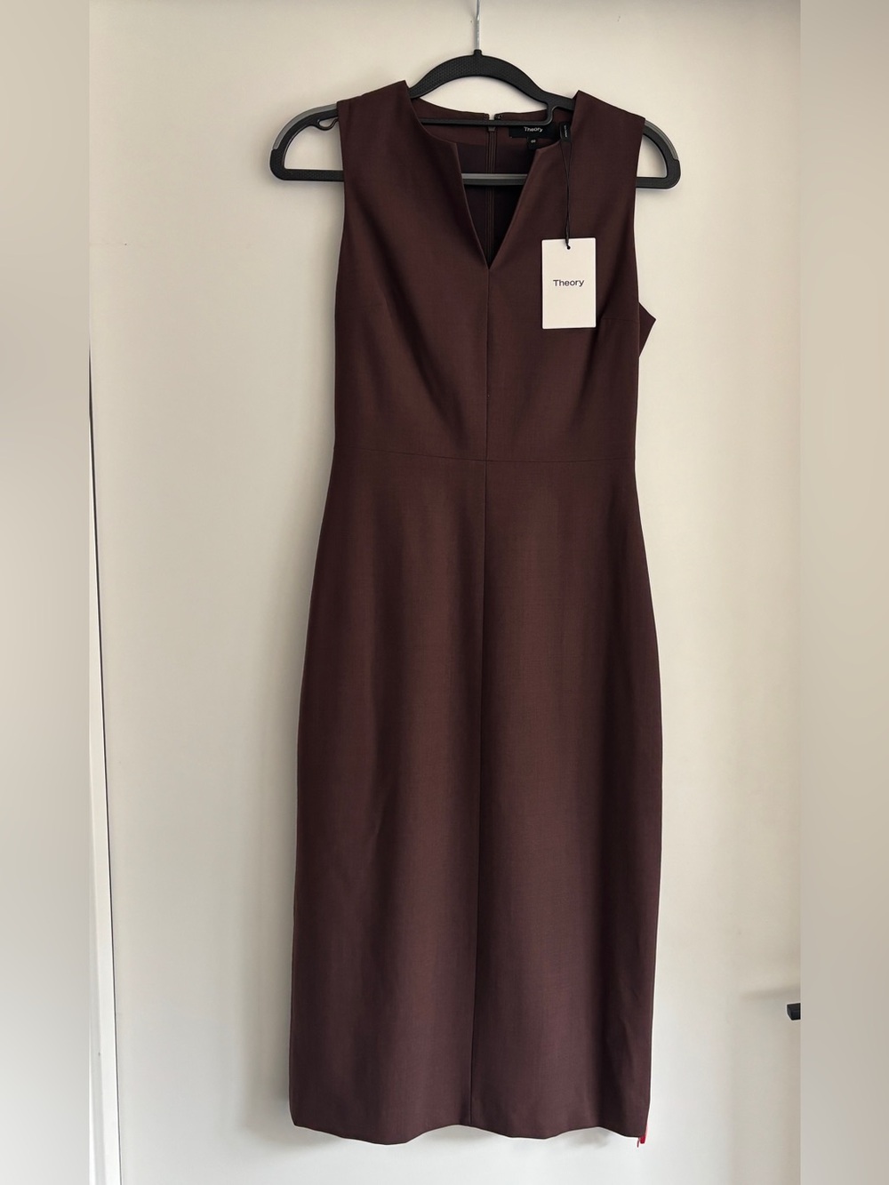 Theory Women's Sleeveless Dress in Deep Brown